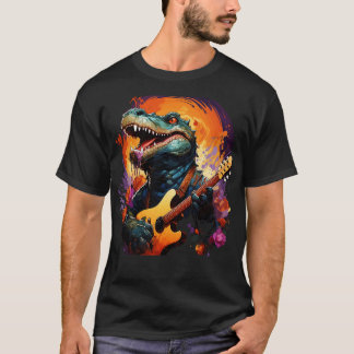 Alligator Gitarre spielen T-Shirt