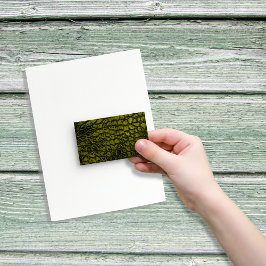 Alligator Gold Color Imitate Leather Rechteckiger Aufkleber