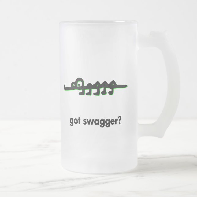 Alligator got Swagger Mattglas Bierglas (Rechts)