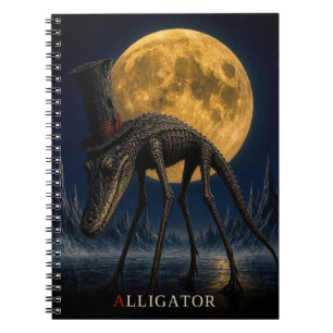 Alligator-Gotischer-Hut Surrealismus Notizblock