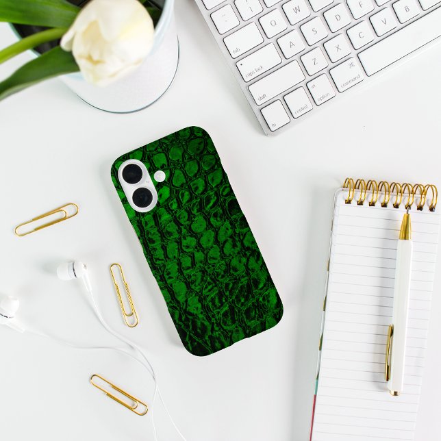 Alligator Green Imitats Leather Case-Mate iPhone Hülle (Von Creator hochgeladen)