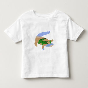 Alligator Green Whimsical Cartoon Art Kleinkind T-shirt