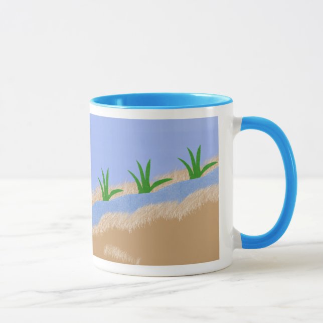 Alligator Green Whimsical Cartoon Art Tasse (Rechts)