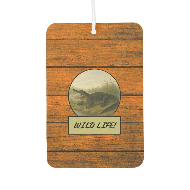 Alligator Holz Grain Auto/Lkw Air Freshener Autolufterfrischer (Vorderseite)