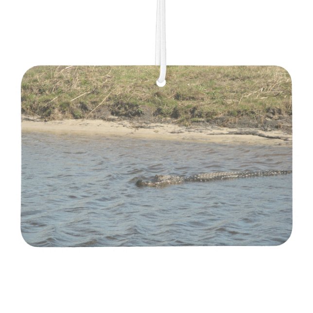 Alligator im Wasser Autolufterfrischer (Vorderseite)