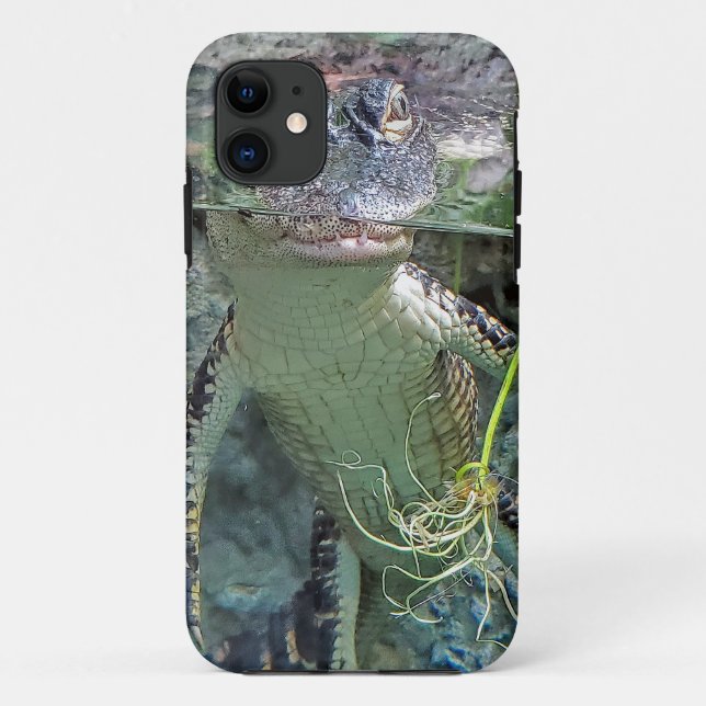 Alligator im Wasser Case-Mate iPhone Hülle (Rückseite)