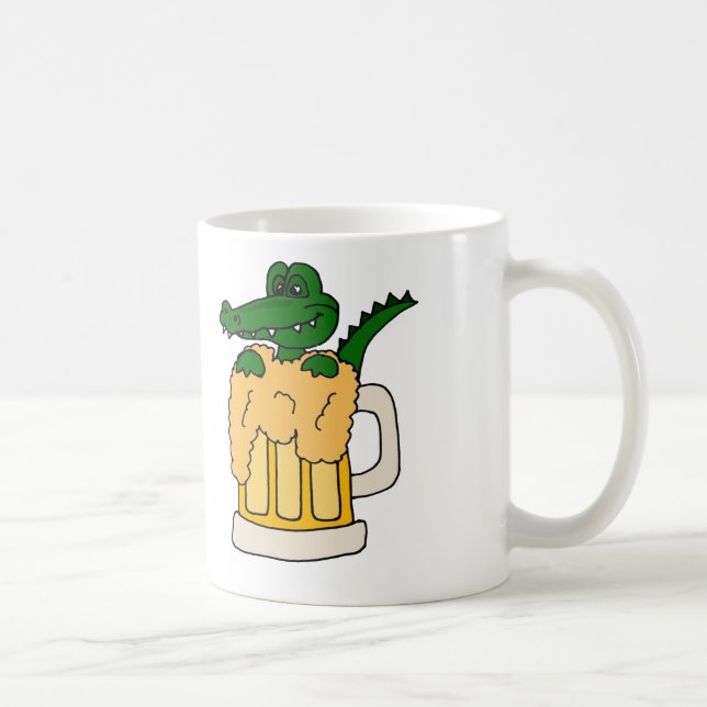 Alligator in der Bier-Tasse Tasse (Rechts)