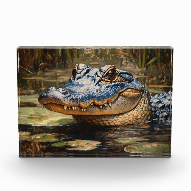 Alligator in der Everglades Wildlife Art Fotoblock (Vorderseite)