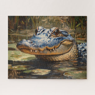 Alligator in der Everglades Wildlife Art Puzzle