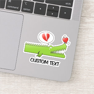 Alligator in der Liebe Aufkleber
