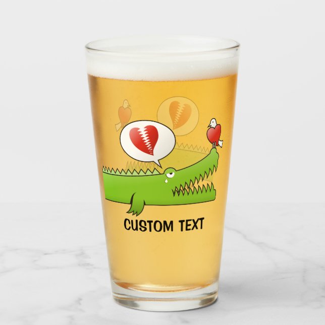 Alligator in der Liebe Glas (Vorne (Gefüllt))