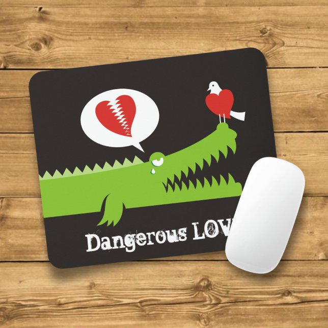 Alligator in der Liebe Mousepad (Von Creator hochgeladen)