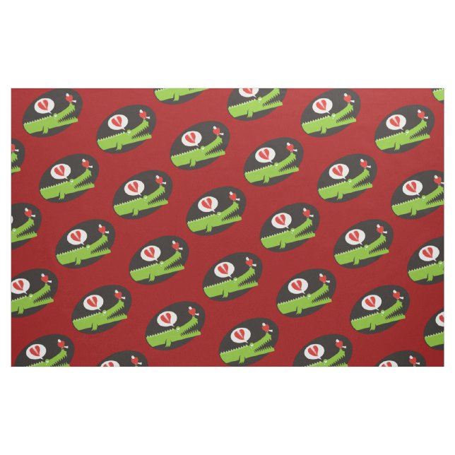 Alligator in der Liebe Stoff (Fat Quarter (45,7 x 55,9 cm))