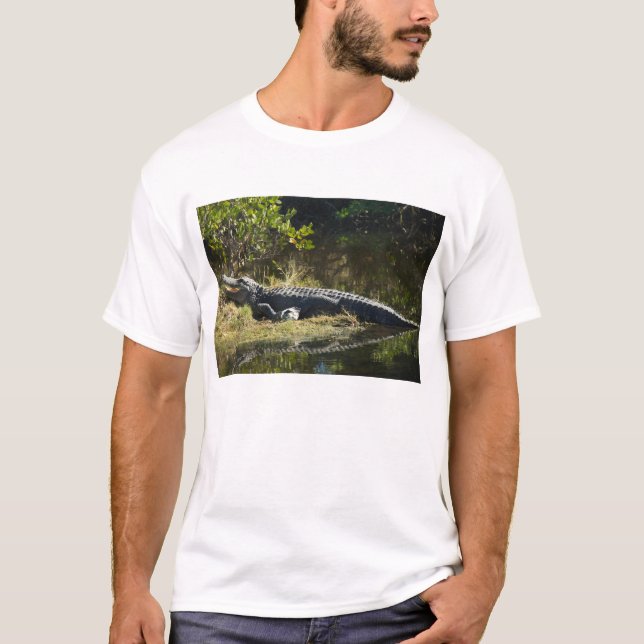 Alligator in der Sun Florida T-Shirt (Vorderseite)