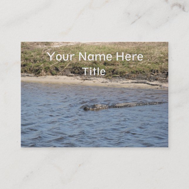 Alligator in der Water Business Card Visitenkarte (Vorderseite)