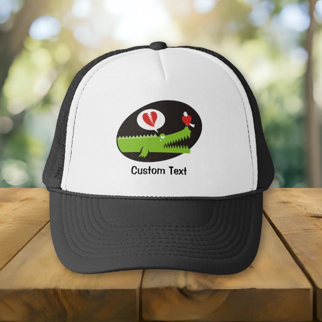 Alligator in Liebe Trucker Hat Truckerkappe (Von Creator hochgeladen)