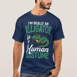Alligator in menschlicher Verkleidung Lustiger Jun T-Shirt