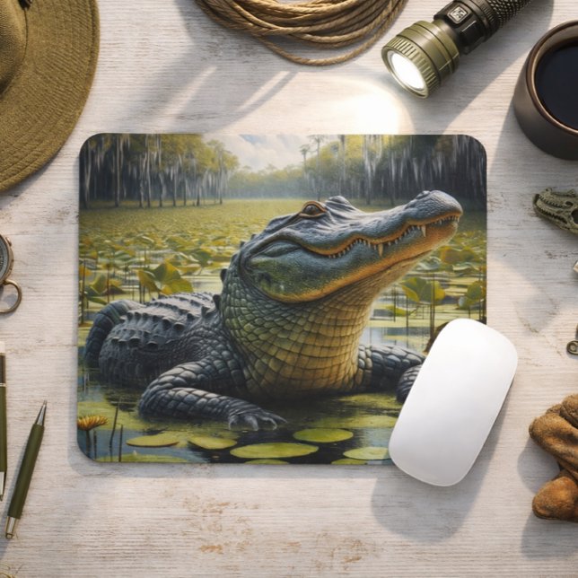 Alligator in Sumpf Bull Gator Mousepad (Von Creator hochgeladen)