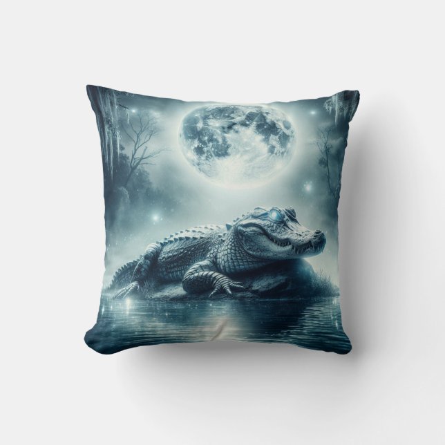 Alligator-Inspiriert Pillow Kissen (Vorderseite)