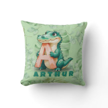 Alligator-Kissen – Dschungel Buchstabe A – Individ