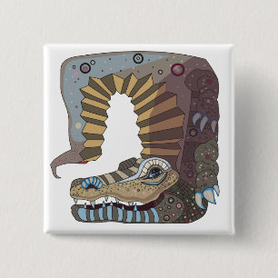 Alligator-Knopf Button