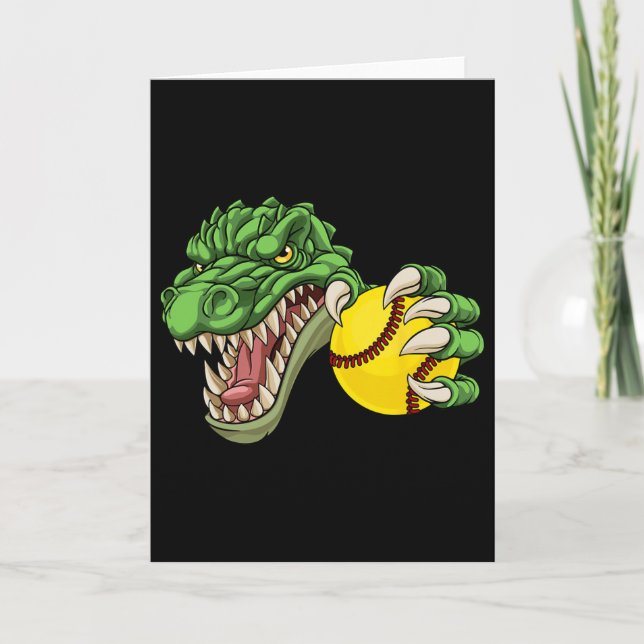 Alligator Krokodil Dinosaur Softll Charakter  Karte (Vorderseite)