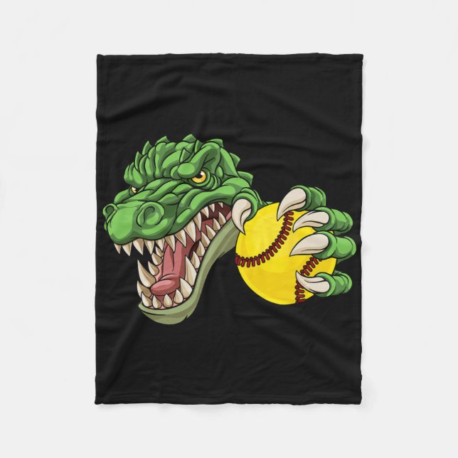 Alligator Krokodil Dinosaurier Softll Charakter  Fleecedecke (Vorderseite)