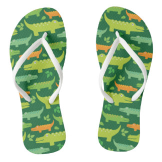 Alligator Krokodile Animes Flip Flops