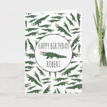 Alligator Krokodile Muster Individuelle Name Gebur