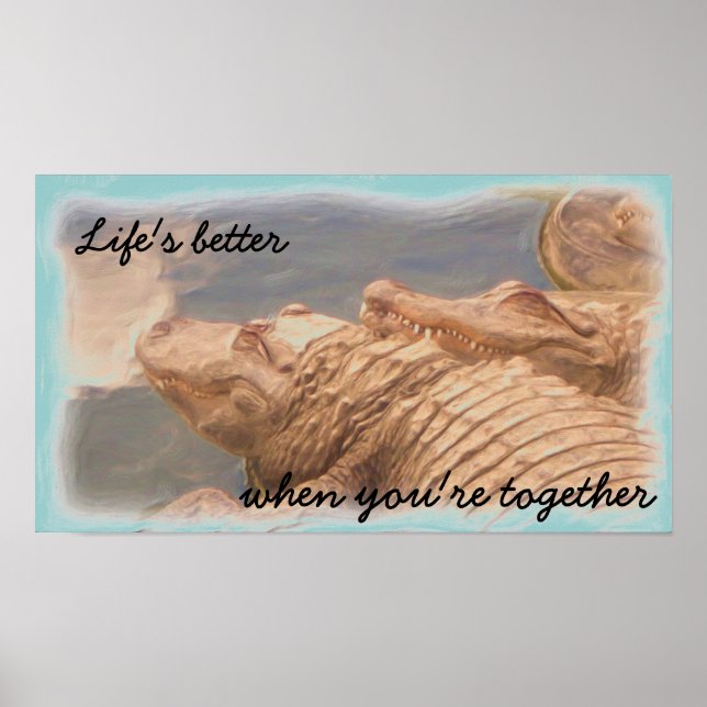 Alligator-Liebe-Poster Poster (Vorne)