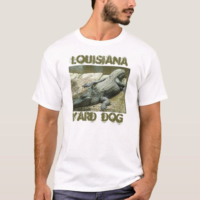 Alligator-Louisiana-Yard-Hund T-Shirt (Vorderseite)
