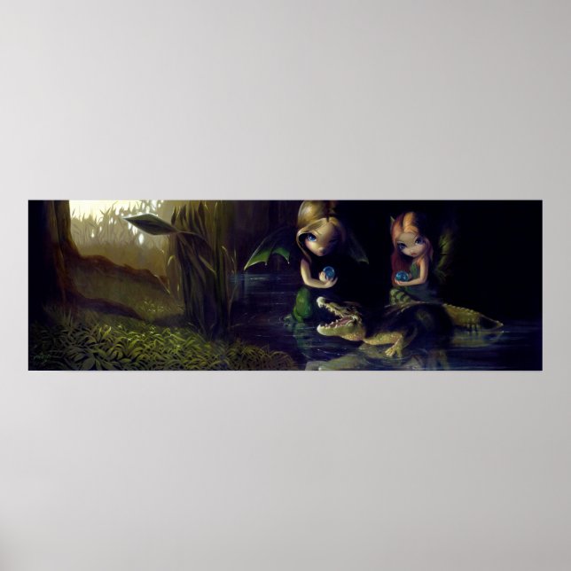 Alligator Magic ART PRINT Featasy surrealismus Poster (Vorne)