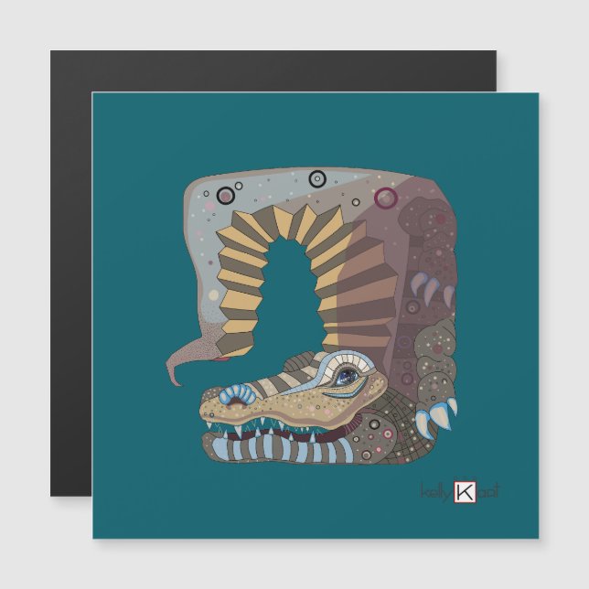 Alligator  magnetkarte (Vorne/Hinten)
