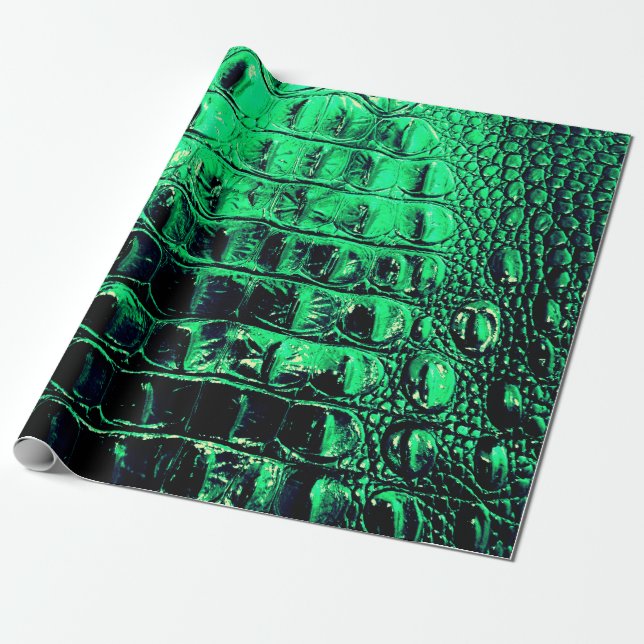 ALLIGATOR METALLIC GREICH GESCHENKPAPIER (Ungerollt)