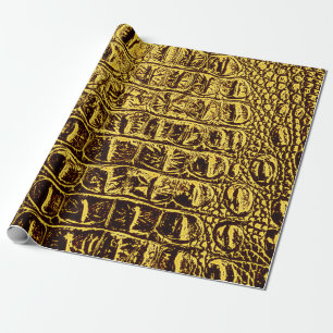 ALLIGATOR METALLICH GOLD GESCHENKPAPIER