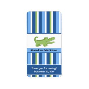 Alligator Miniature Candy Wrappers - Blau/Grün Adressaufkleber