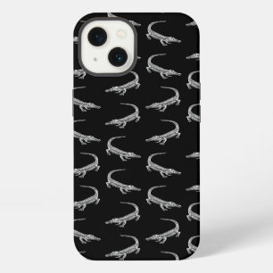 Alligator-Muster Vintage-Kunst Alligatoren-Design iPhone 13 Hülle