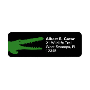 Alligator oder Krokodil-Rücksendeadressen-Aufklebe
