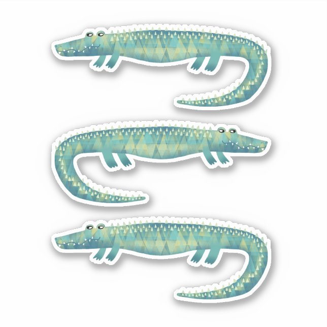 Alligator oder Krokodile Süße Tier Wildlife Aufkleber (Vorderseite)