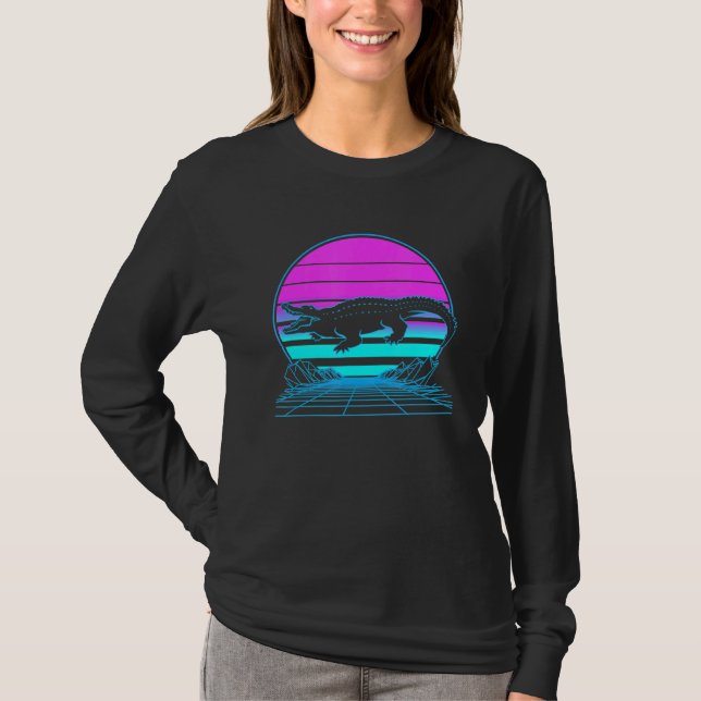 Alligator Pastel Goth Vaporwave T-Shirt (Vorderseite)