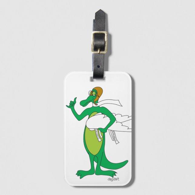 Alligator-Pilot Gepäckanhänger (Vorderseite Vertikal)