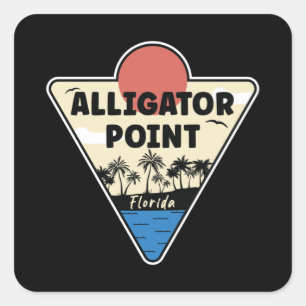 Alligator Point Florida Seashore Quadratischer Aufkleber