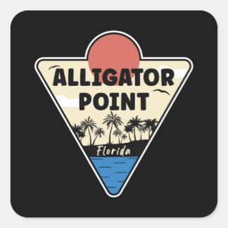 Alligator Point Florida Seashore Quadratischer Aufkleber