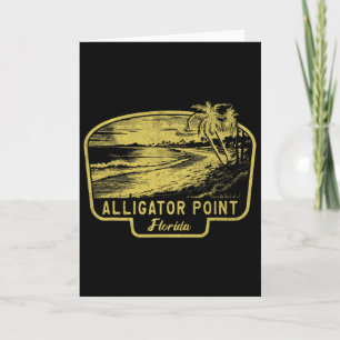 Alligator Point Florida Strand Surf Vintage Blau Karte