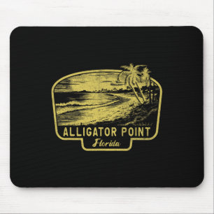 Alligator Point Florida Strand Surf Vintage Blau Mousepad