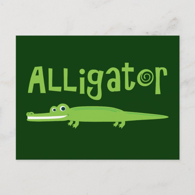 Alligator Postkarte (Vorderseite)