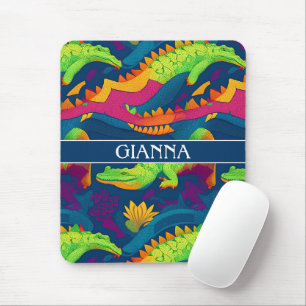 Alligator Rainbow Personalisiertes Muster Mousepad