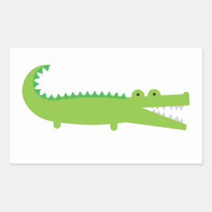 Alligator Rechteckiger Aufkleber