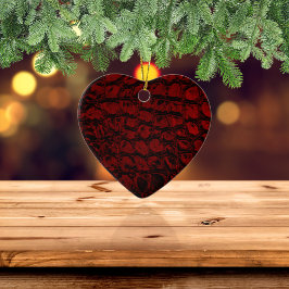 Alligator Red Imitats Leather Keramikornament