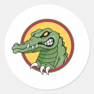 Alligator Runder Aufkleber